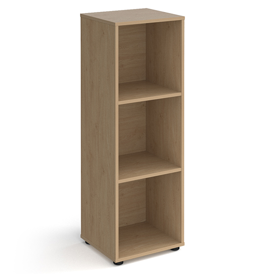 Upton Home And Office Wooden Bookcase In Oak With 2 Shelves FiF