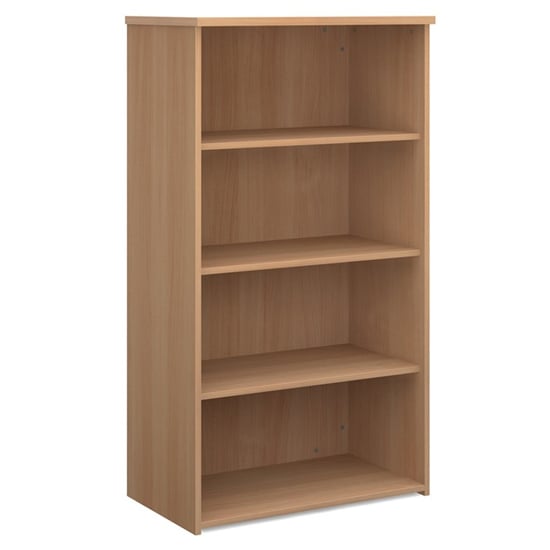 Upton Home And Office Wooden Bookcase In Beech With 3 Shelves