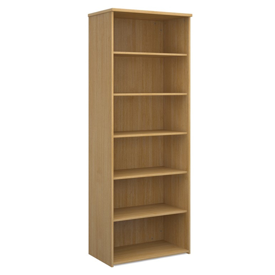 Photo of Upton home and office wooden bookcase in oak with 5 shelves