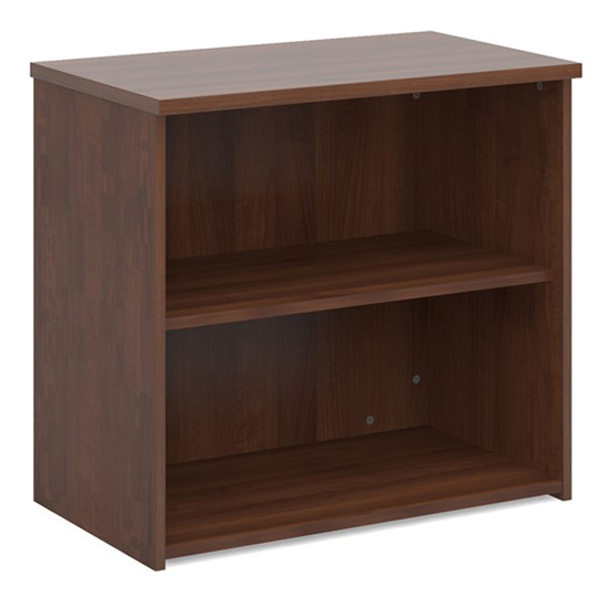 Read more about Upton home and office wooden bookcase in walnut with 1 shelf