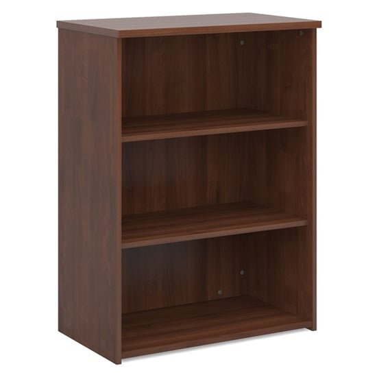 Upton Home And Office Wooden Bookcase In Walnut With 2 Shelves