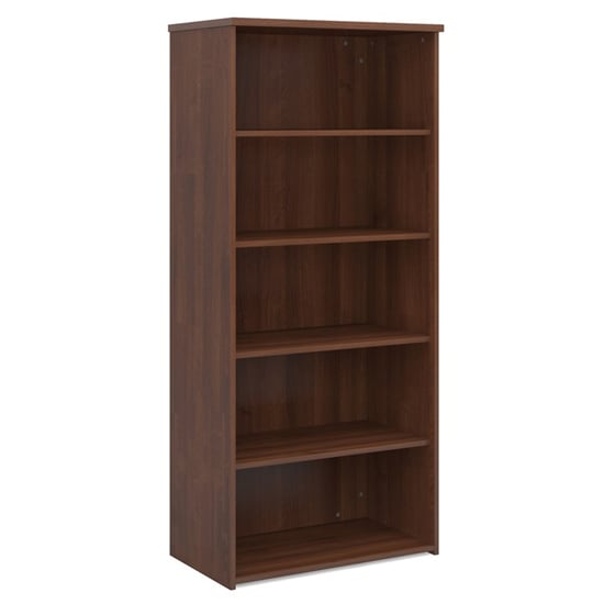 Upton Home And Office Wooden Bookcase In Walnut With 4 Shelves