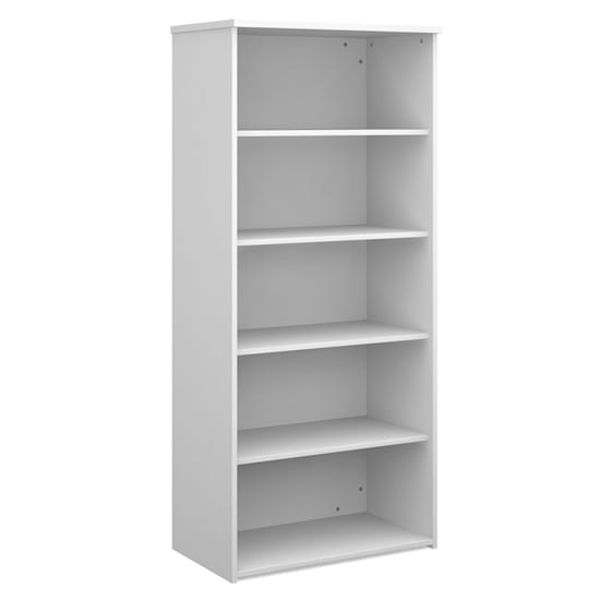 Upton Home And Office Wooden Bookcase In White With 4 Shelves