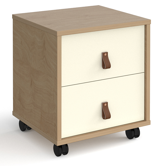 Upton Office Pedestal In White With White Door FiF