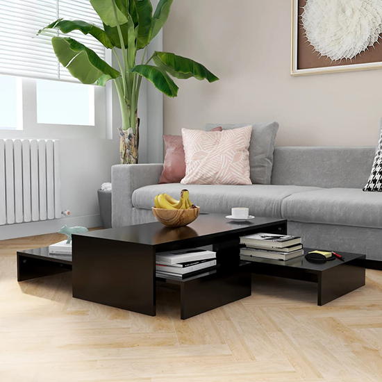 Urania wooden nesting coffee table set in black £69.95 gofurniture.co.uk