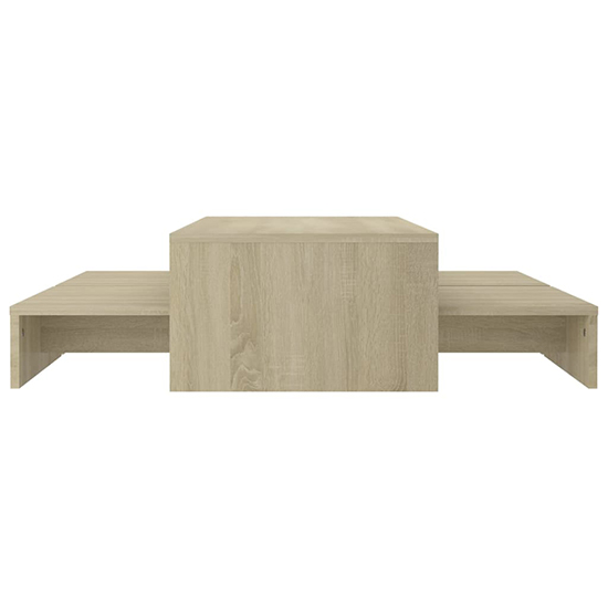 Urania Wooden Nesting Coffee Table Set In Sonoma Oak