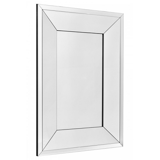 Photo of Uranus small rectangular bevelled wall mirror