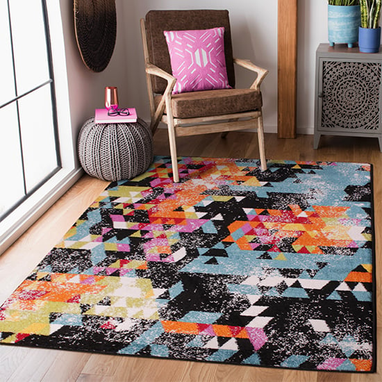 Product photograph of Urban 120x170cm Quest Rug In Multi-colour from Furniture in Fashion