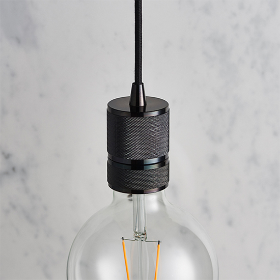 Urban Ceiling Pendant Light In Modern Black Chrome