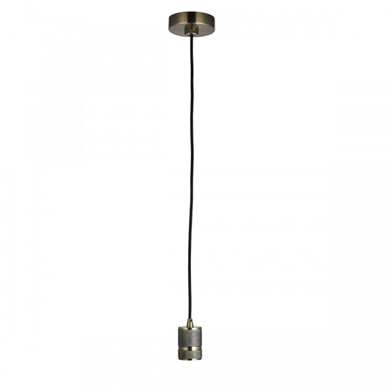 Urban Wall Hung Pendant Light In Antique Brass