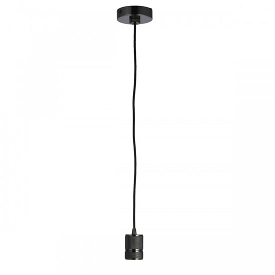 Urban Wall Hung Pendant Light In Black Chrome