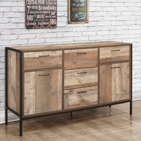 Photo of Urban wooden large sideboard in rustic