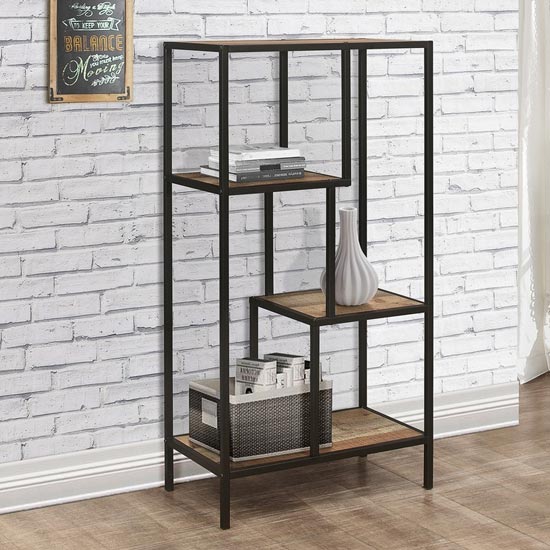 Photo of Urban wooden medium shelving unit in rustic