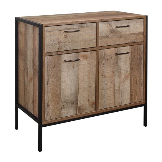 Urban Wooden Sideboard In Rustic With 2 Doors And 2 Drawers_3