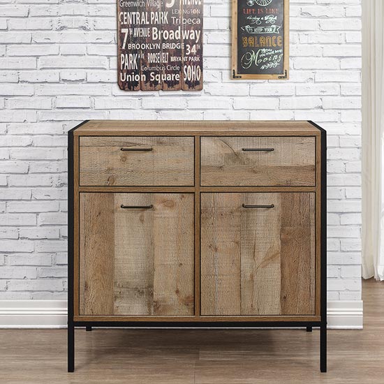 Photo of Urban wooden sideboard in rustic with 2 doors and 2 drawers