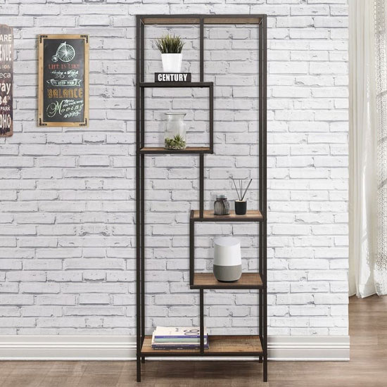 Urban Wooden Tall Shelving Unit In Rustic Furniture in Fashion