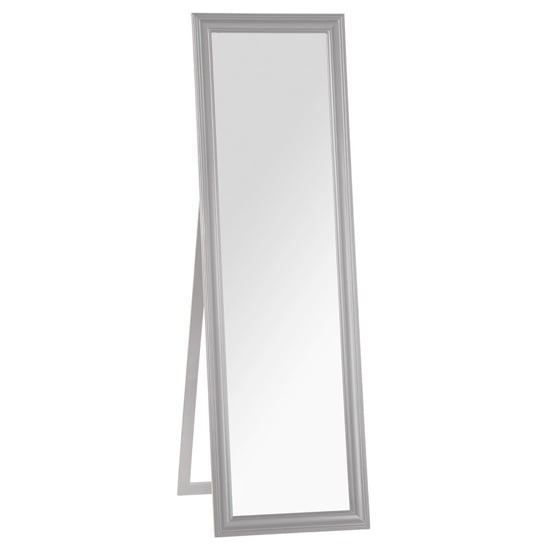 Urbana Floor Standing Cheval Mirror In Grey Wooden Frame