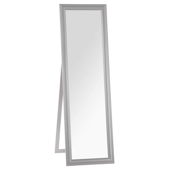 Photo of Urbana floor standing cheval mirror in grey wooden frame