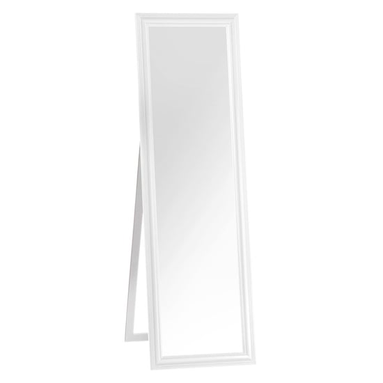 Urbana Floor Standing Cheval Mirror In White Wooden Frame
