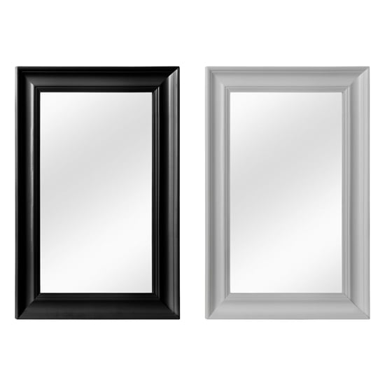 Urbana Wall Bedroom Mirror In Matte Black Wooden Frame