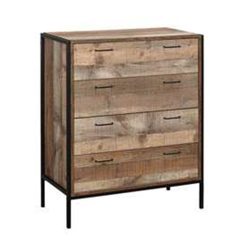 Urbana Wooden Chest Of 4 Drawers In Rustic