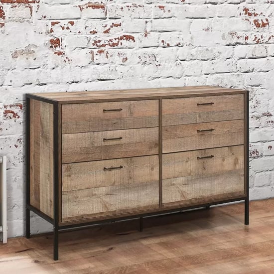 Read more about Urbana wooden chest of 6 drawers in rustic