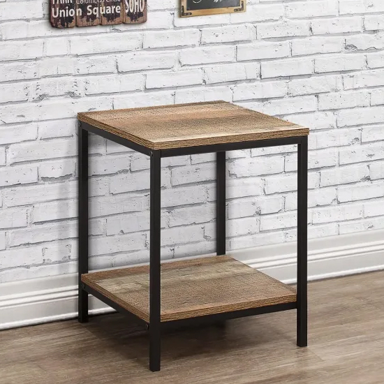 Urbana Wooden Lamp Table In Rustic