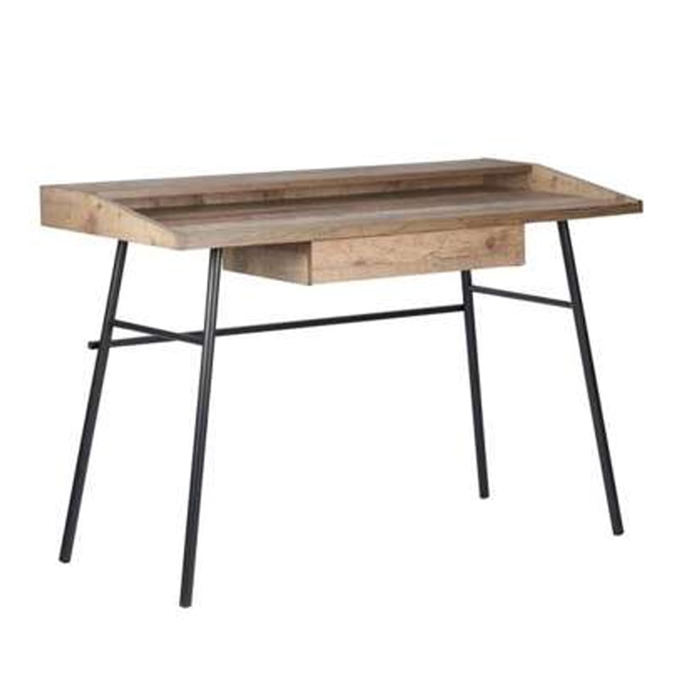 Urbana Wooden Laptop Desk With 1 Drawer In Rustic