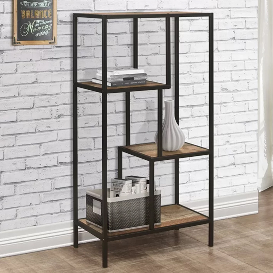 Urbana Wooden Medium Shelving Unit In Rustic thumbnail