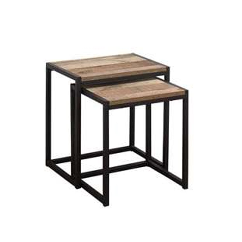 Urbana Wooden Nest Of 2 Tables In Rustic