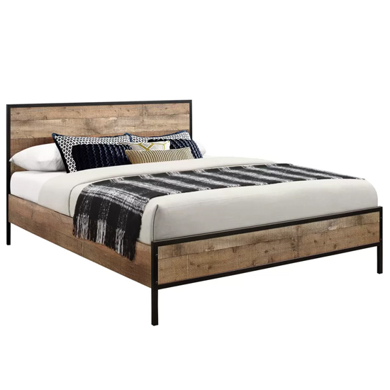 Urbana V2 Wooden Small Double Bed In Rustic