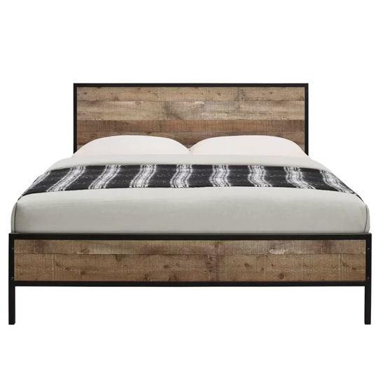 Urbana V2 Wooden Small Double Bed In Rustic