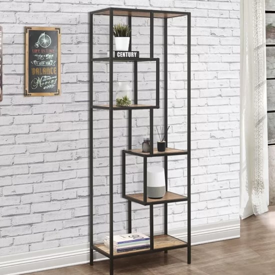 Read more about Urbana wooden tall shelving unit in rustic