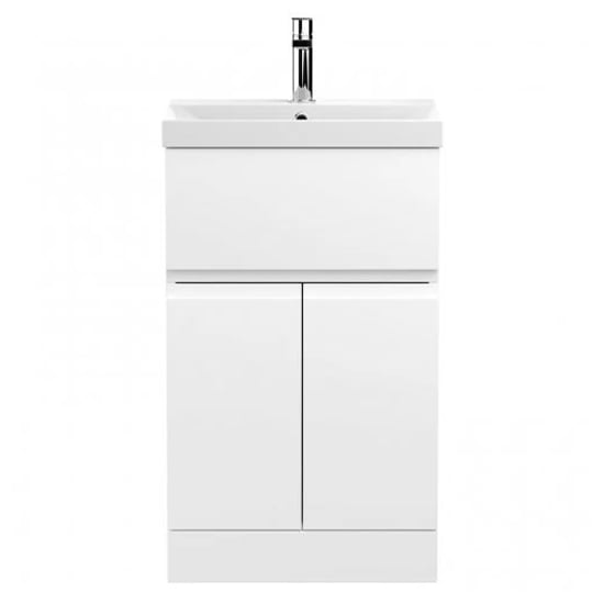 Read more about Urfa 50cm 1 drawer vanity with thin edged basin in satin white
