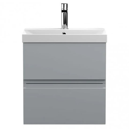 Read more about Urfa 50cm wall hung vanity with thin edged basin in satin grey