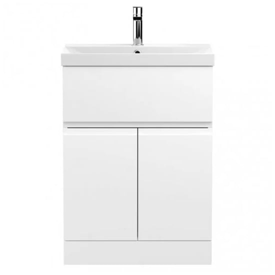 Read more about Urfa 60cm 1 drawer vanity with thin edged basin in satin white