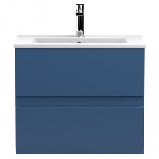 Read more about Urfa 60cm wall hung vanity with minimalist basin in satin blue