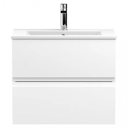 Read more about Urfa 60cm wall hung vanity with minimalist basin in satin white