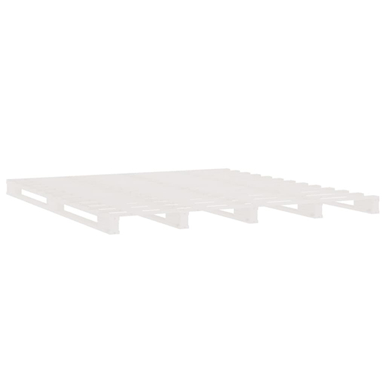 Urika Solid Pine Wood Double Bed In White