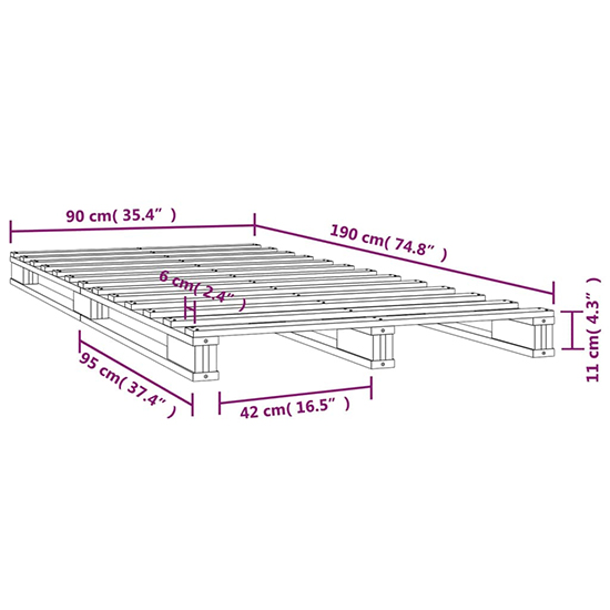 Urika Solid Pine Wood Single Bed In Natural