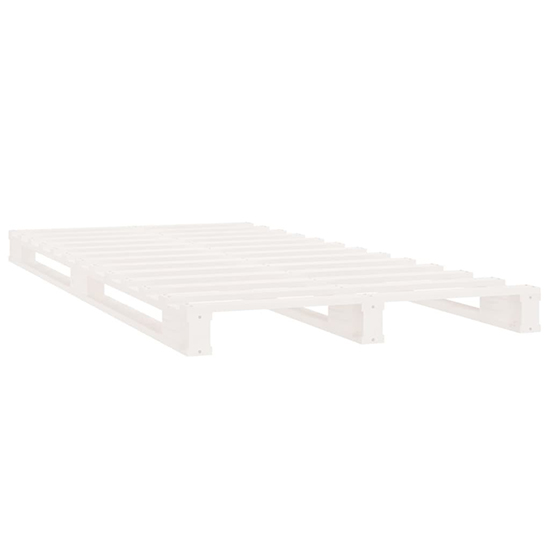 Urika Solid Pine Wood Single Bed In White