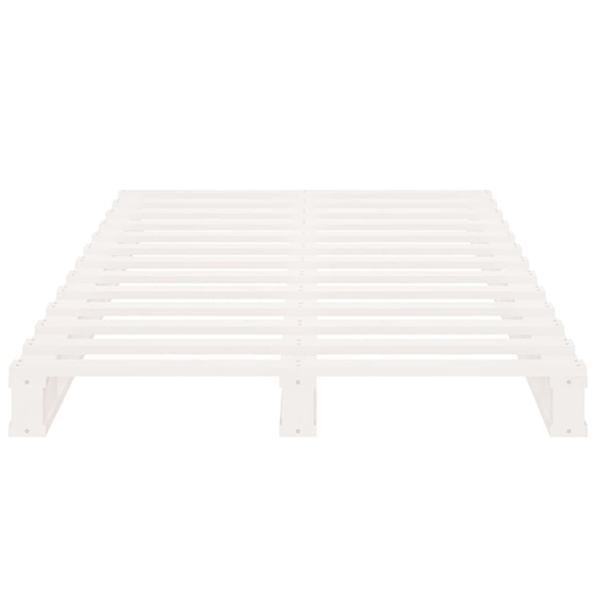 Urika Solid Pine Wood Single Bed In White