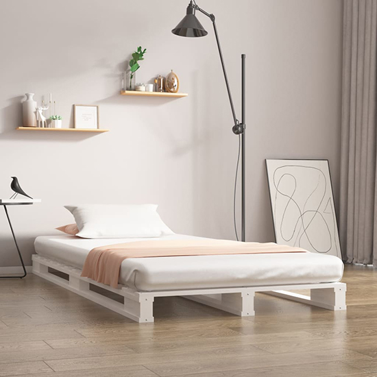 Read more about Urika solid pine wood single bed in white