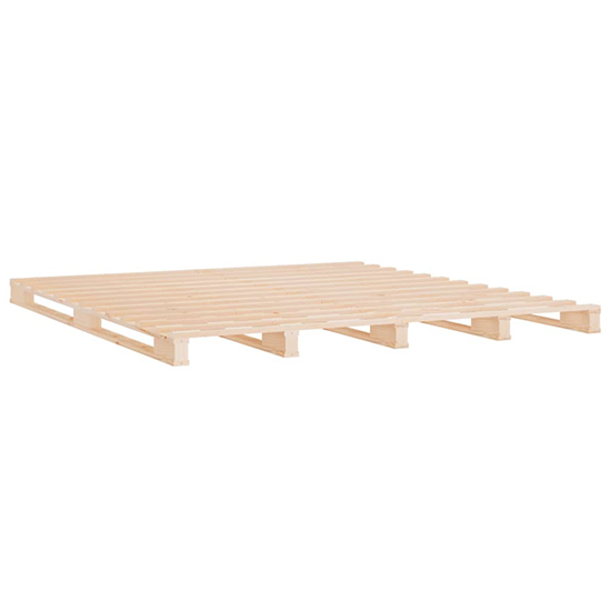 Urika Solid Pine Wood Small Double Bed In Natural