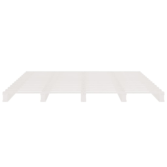 Urika Solid Pine Wood Super King Size Bed In White