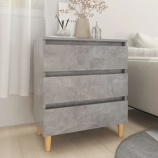 Read more about Ursula wooden chest of 3 drawers in concrete effect