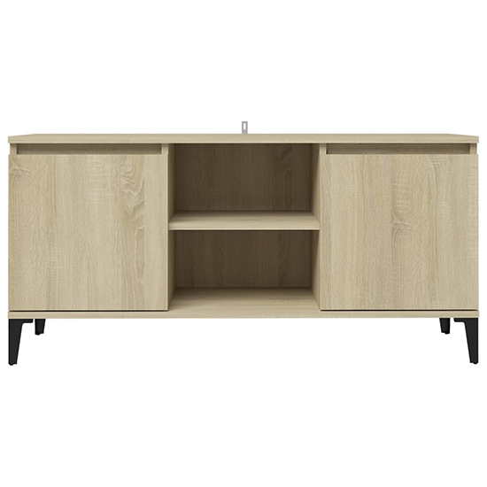Usra Wooden TV Stand With 2 Doors And Shelf In Sonoma Oak