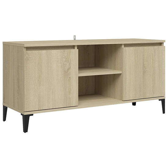Usra Wooden TV Stand With 2 Doors And Shelf In Sonoma Oak