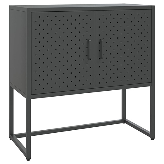 Utara Steel Storage Cabinet With 2 Doors In Anthracite