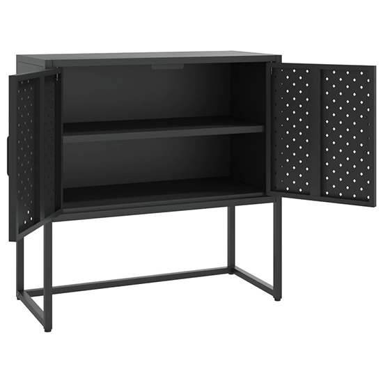 Utara Steel Storage Cabinet With 2 Doors In Black